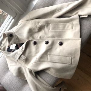 Ivory/cream Banana Republic Wool Coat